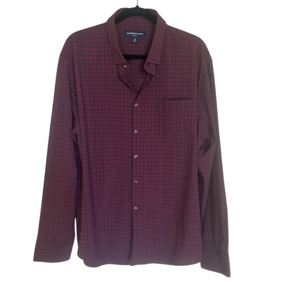 Mizzen + Main Leeward red plaid shirt size XXL - Picture 1 of 7